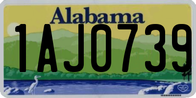 AL license plate 1AJ0739