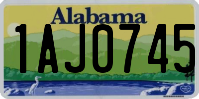 AL license plate 1AJ0745