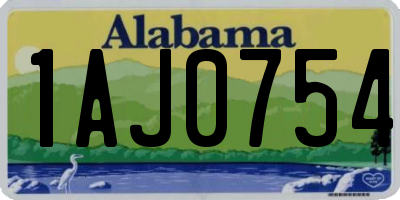 AL license plate 1AJ0754