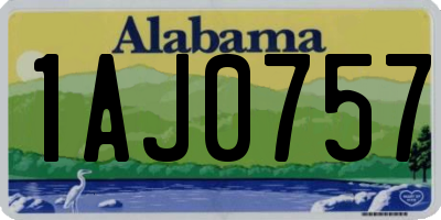 AL license plate 1AJ0757