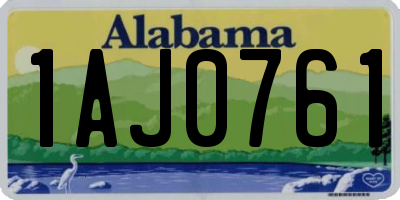 AL license plate 1AJ0761