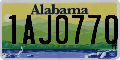 AL license plate 1AJ0770