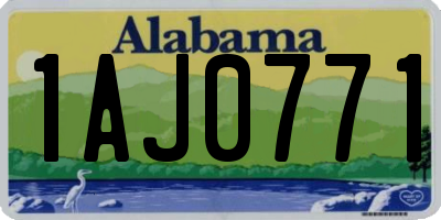 AL license plate 1AJ0771