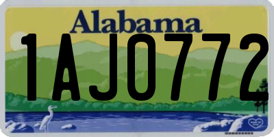 AL license plate 1AJ0772