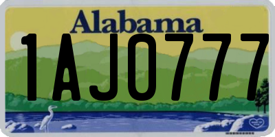 AL license plate 1AJ0777