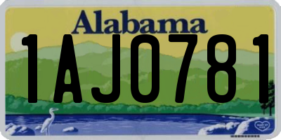 AL license plate 1AJ0781