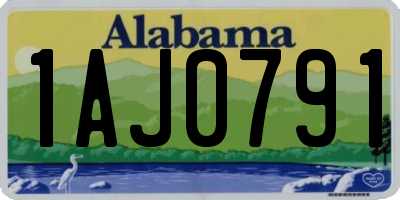 AL license plate 1AJ0791
