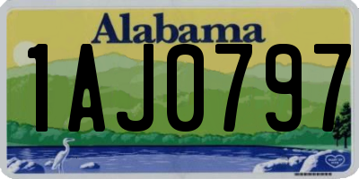 AL license plate 1AJ0797