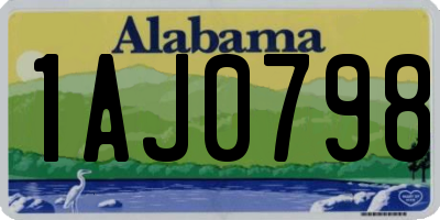 AL license plate 1AJ0798