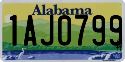 AL license plate 1AJ0799