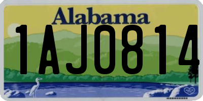 AL license plate 1AJ0814