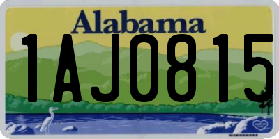 AL license plate 1AJ0815