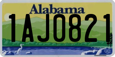 AL license plate 1AJ0821