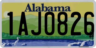 AL license plate 1AJ0826