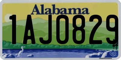 AL license plate 1AJ0829