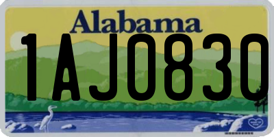 AL license plate 1AJ0830