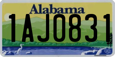 AL license plate 1AJ0831
