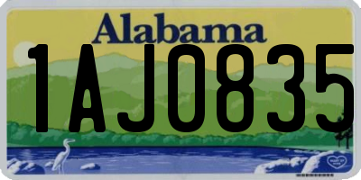 AL license plate 1AJ0835