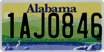 AL license plate 1AJ0846