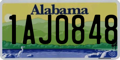 AL license plate 1AJ0848