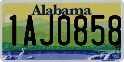 AL license plate 1AJ0858