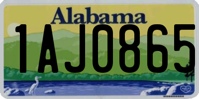 AL license plate 1AJ0865