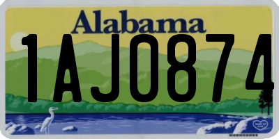AL license plate 1AJ0874