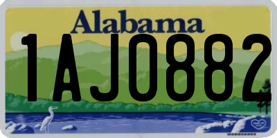 AL license plate 1AJ0882