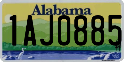 AL license plate 1AJ0885