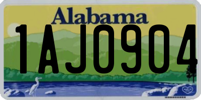 AL license plate 1AJ0904