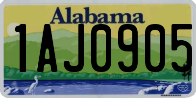 AL license plate 1AJ0905