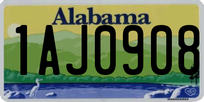 AL license plate 1AJ0908