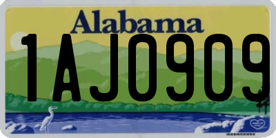 AL license plate 1AJ0909