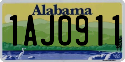 AL license plate 1AJ0911