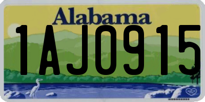 AL license plate 1AJ0915