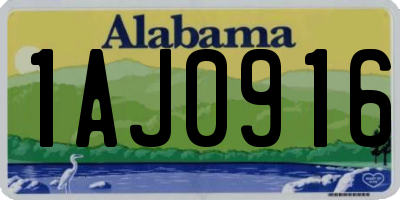 AL license plate 1AJ0916