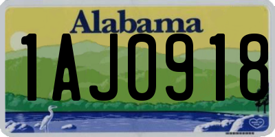 AL license plate 1AJ0918
