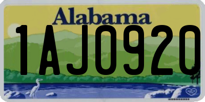 AL license plate 1AJ0920
