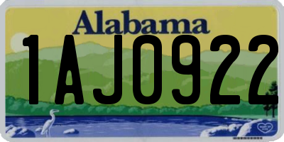 AL license plate 1AJ0922