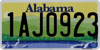 AL license plate 1AJ0923