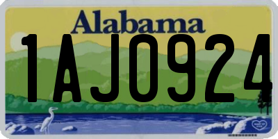 AL license plate 1AJ0924