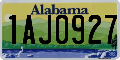 AL license plate 1AJ0927