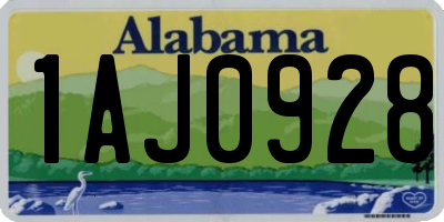 AL license plate 1AJ0928
