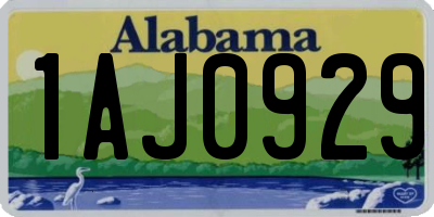 AL license plate 1AJ0929