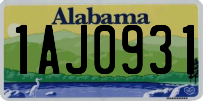 AL license plate 1AJ0931
