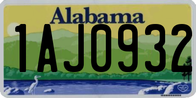 AL license plate 1AJ0932