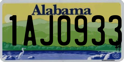 AL license plate 1AJ0933