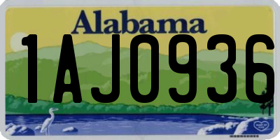 AL license plate 1AJ0936