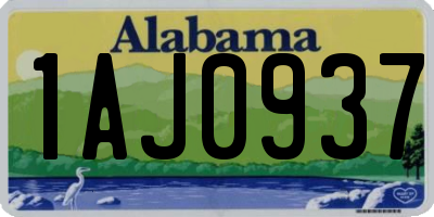 AL license plate 1AJ0937