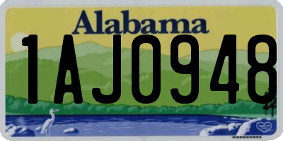 AL license plate 1AJ0948